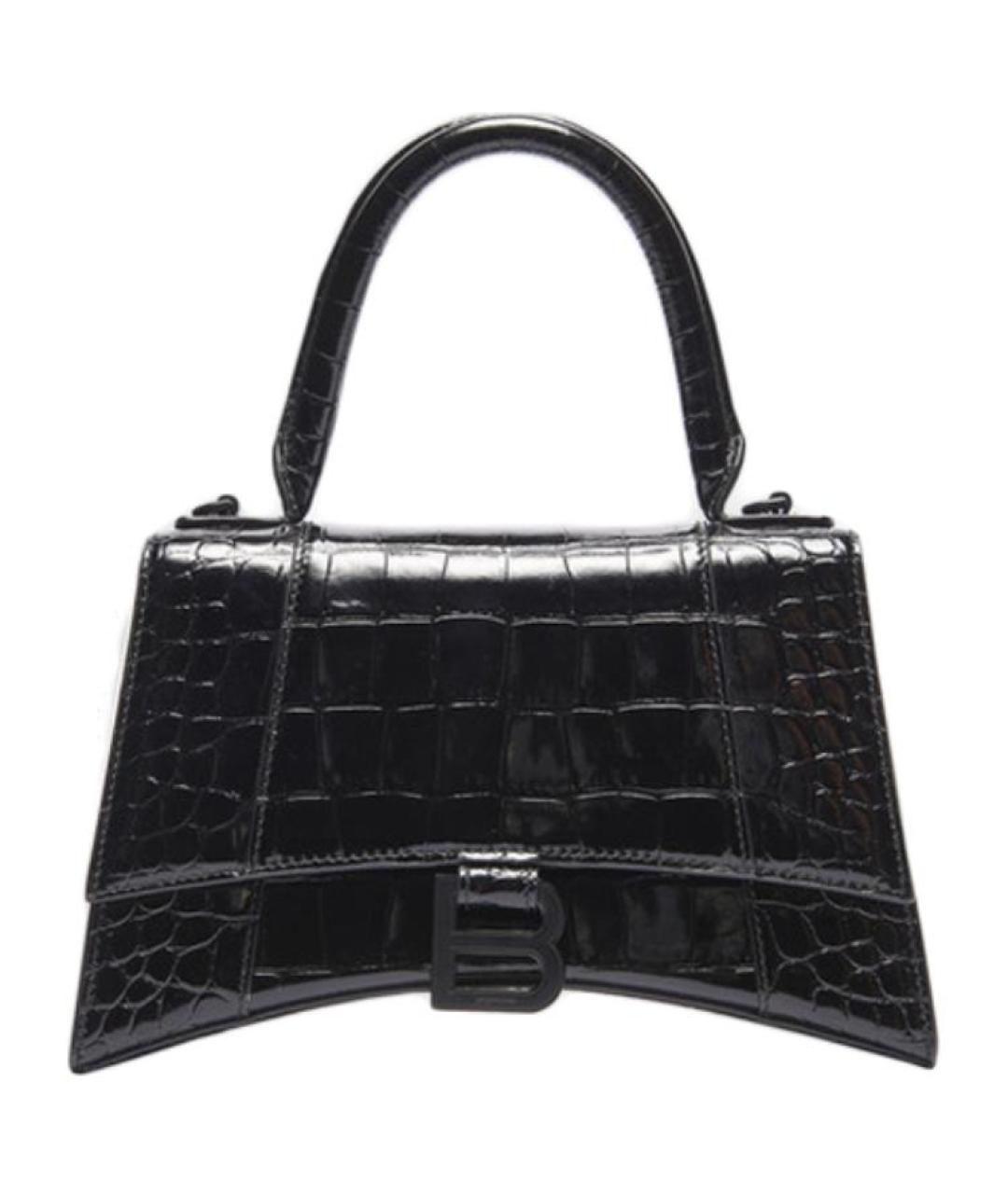 BALENCIAGA Черная кожаная сумка через плечо, фото 1