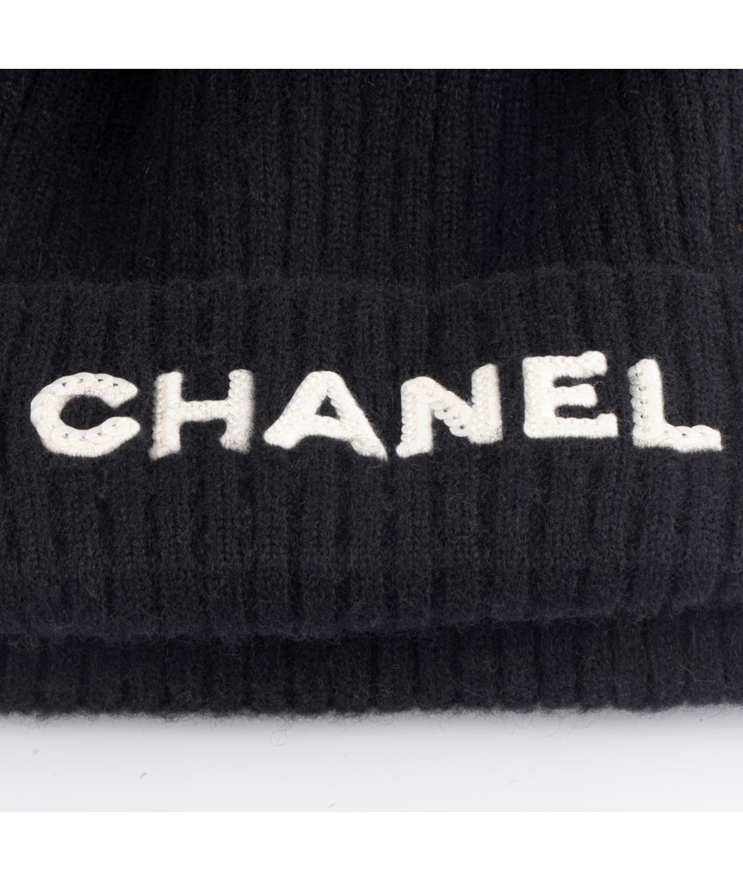 CHANEL Черная кашемировая шапка, фото 3