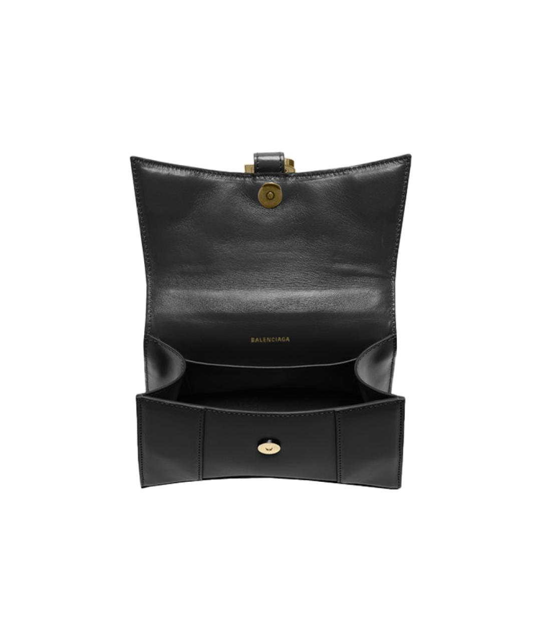 BALENCIAGA Черная кожаная сумка через плечо, фото 5