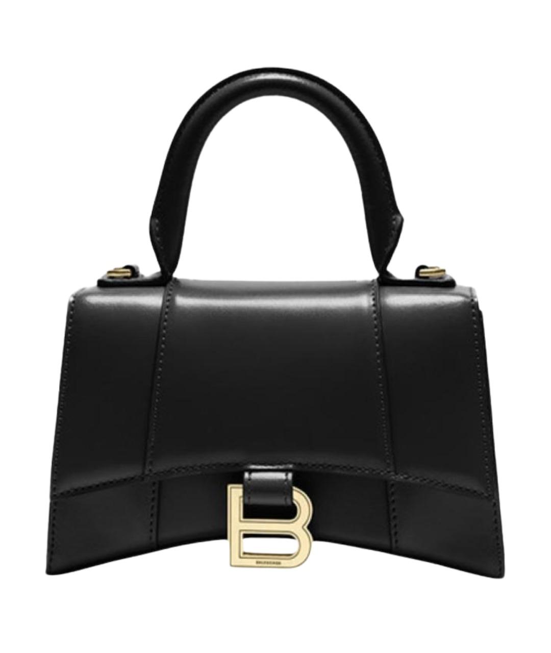 BALENCIAGA Черная кожаная сумка через плечо, фото 1