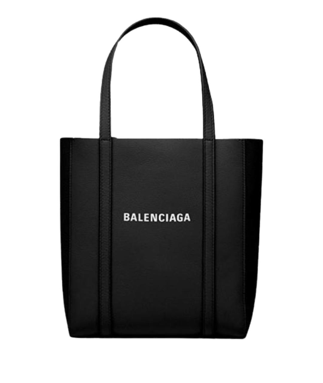 BALENCIAGA Черная кожаная сумка через плечо, фото 1