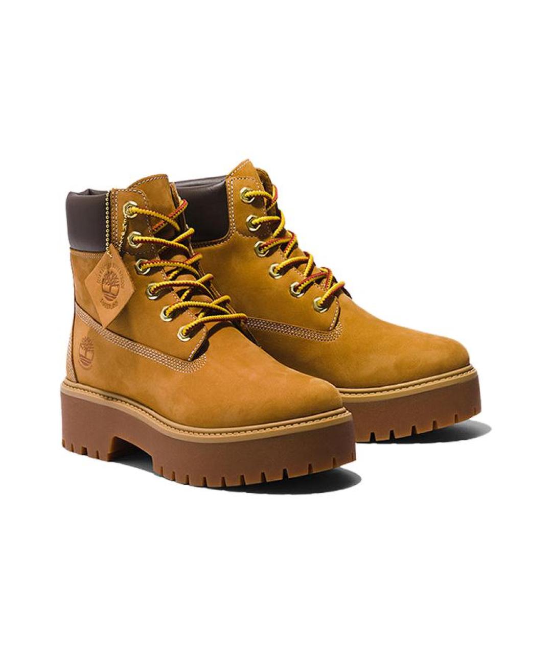 TIMBERLAND Желтые кожаные сапоги, фото 3