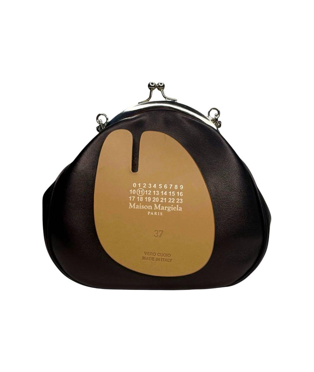 MAISON MARGIELA Черная кожаная сумка через плечо, фото 1