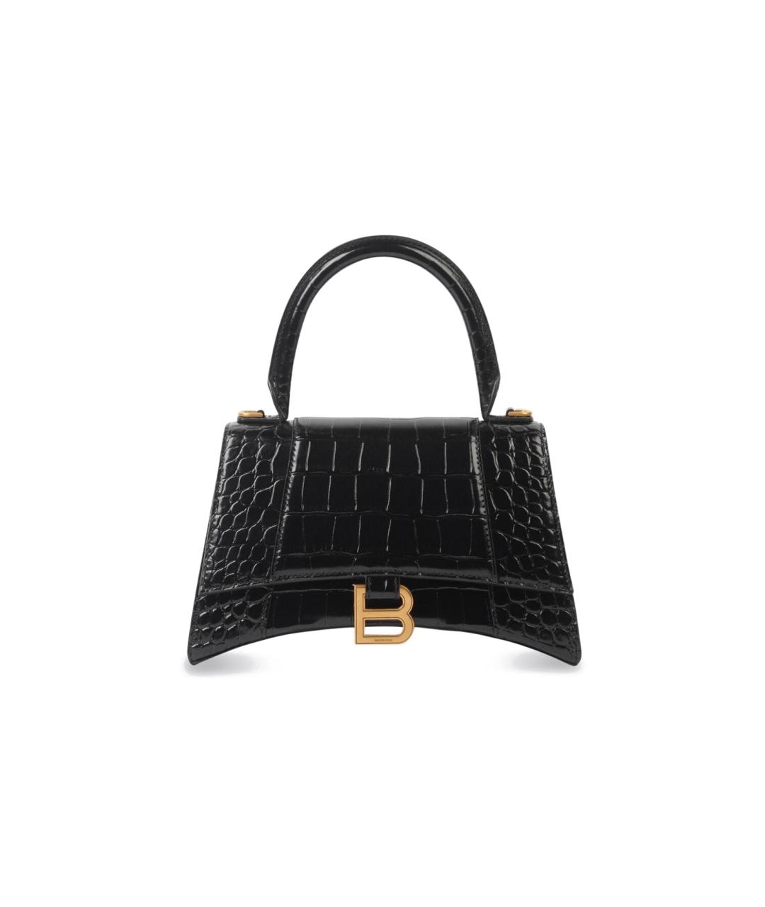 BALENCIAGA Черная кожаная сумка через плечо, фото 7