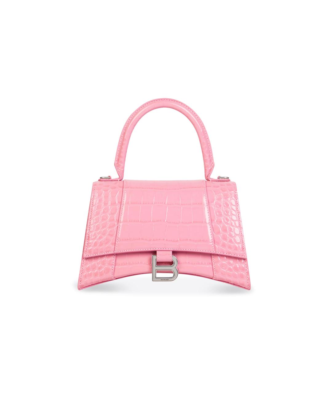 BALENCIAGA Розовая кожаная сумка через плечо, фото 6