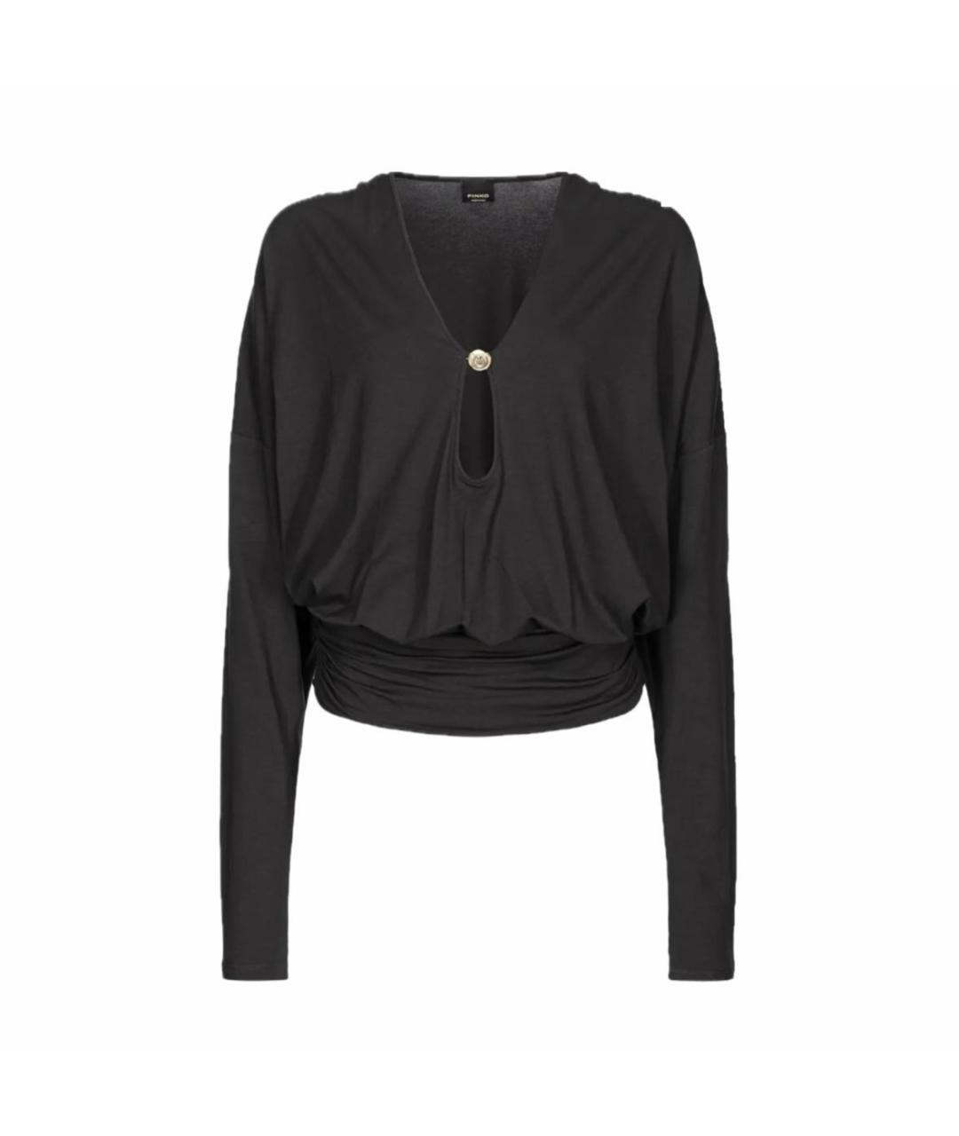 PINKO Черная вискозная блузы, фото 1