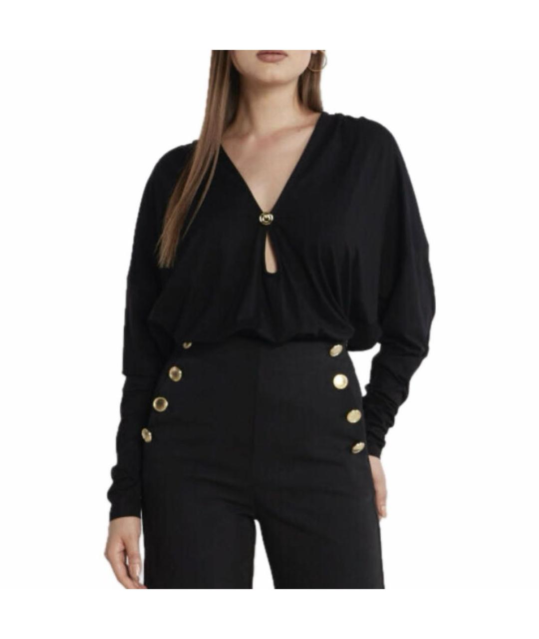 PINKO Черная вискозная блузы, фото 3