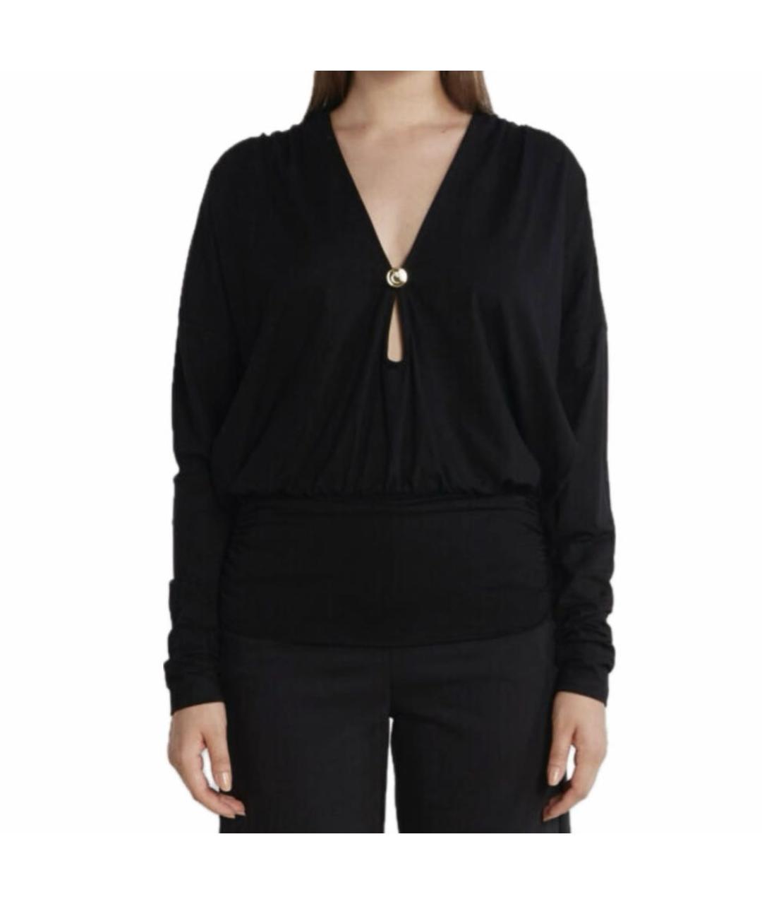 PINKO Черная вискозная блузы, фото 2