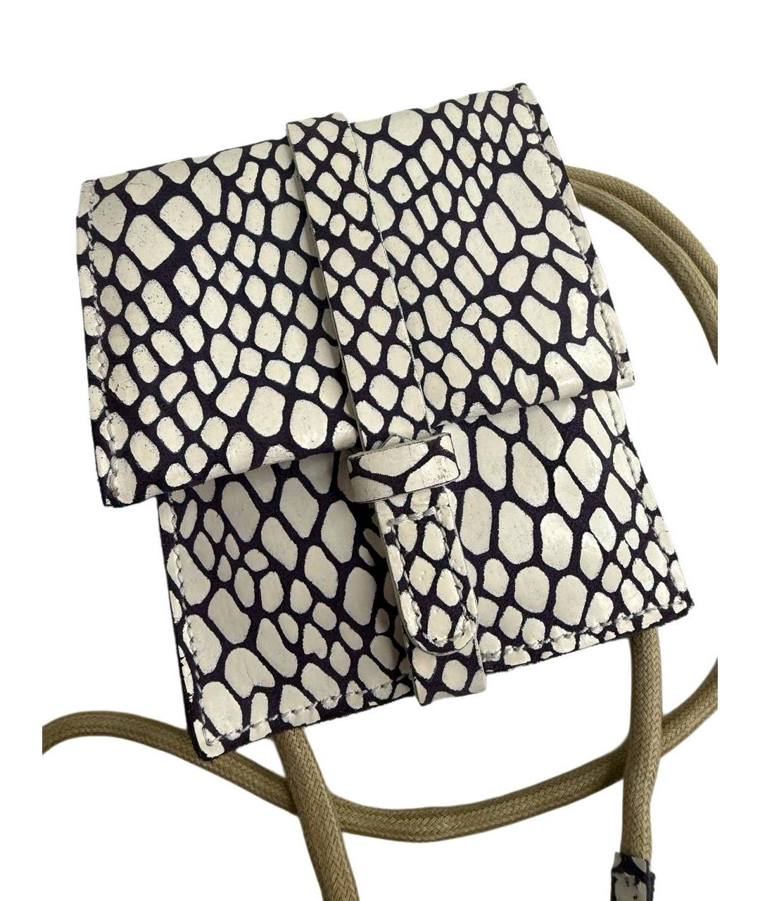 MAISON MARGIELA Белая кожаная сумка через плечо, фото 2