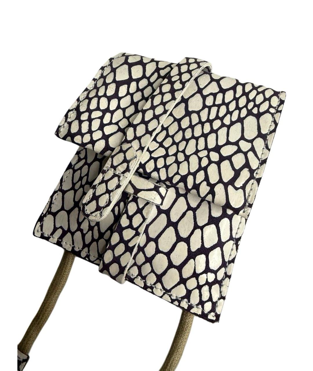 MAISON MARGIELA Белая кожаная сумка через плечо, фото 3