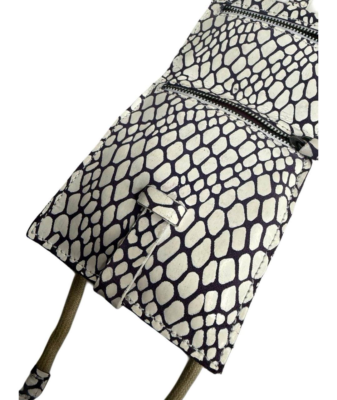 MAISON MARGIELA Белая кожаная сумка через плечо, фото 6