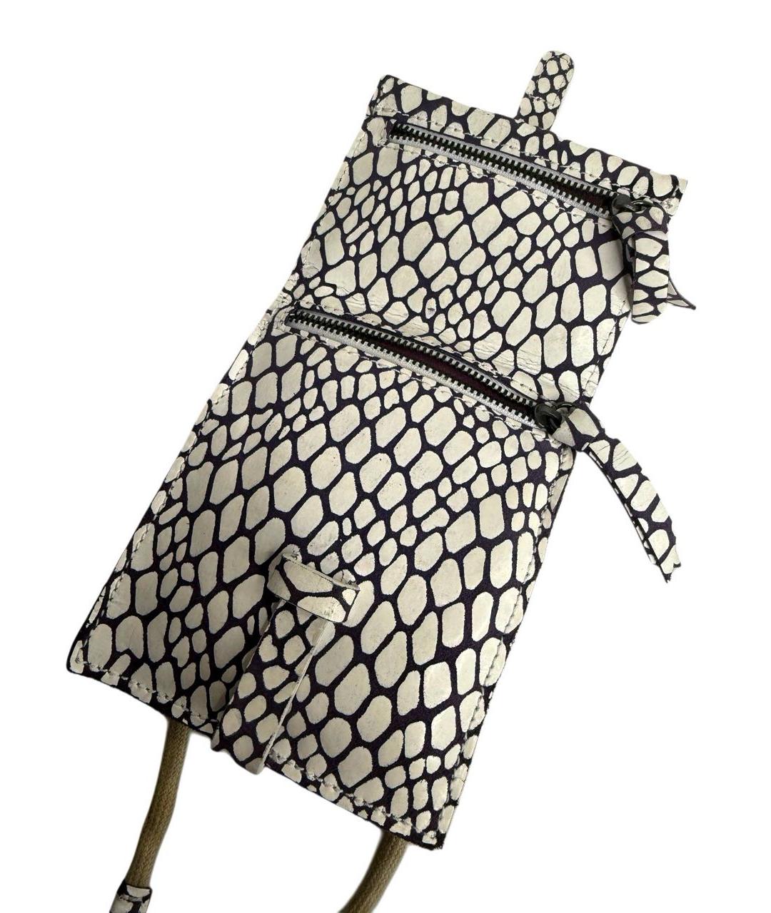 MAISON MARGIELA Белая кожаная сумка через плечо, фото 5