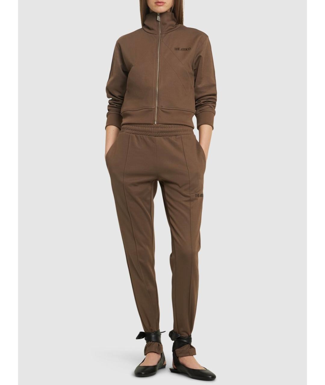 THE ATTICO Коричневые спортивные брюки и шорты, фото 5
