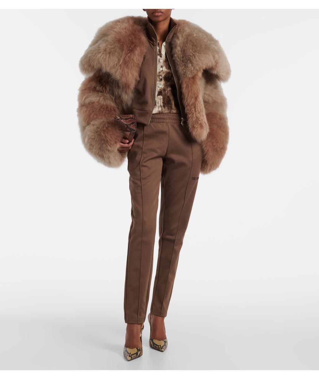 THE ATTICO Коричневые спортивные брюки и шорты, фото 2