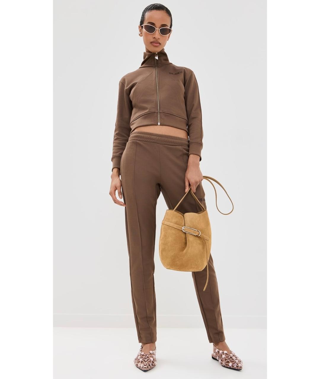 THE ATTICO Коричневая спортивная куртка, фото 8