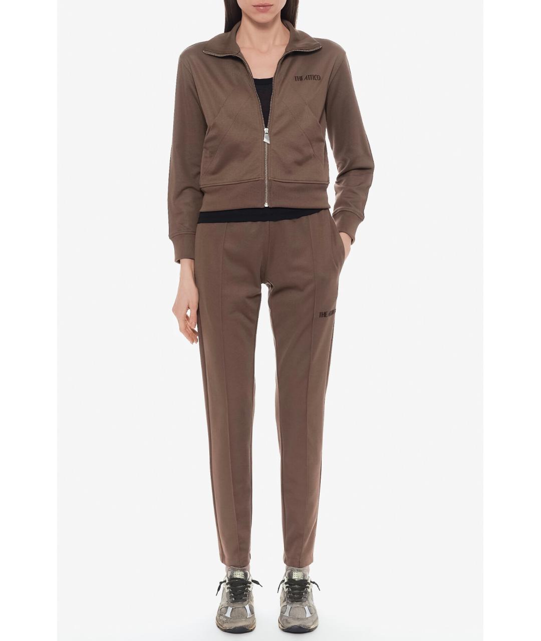THE ATTICO Коричневая спортивная куртка, фото 9