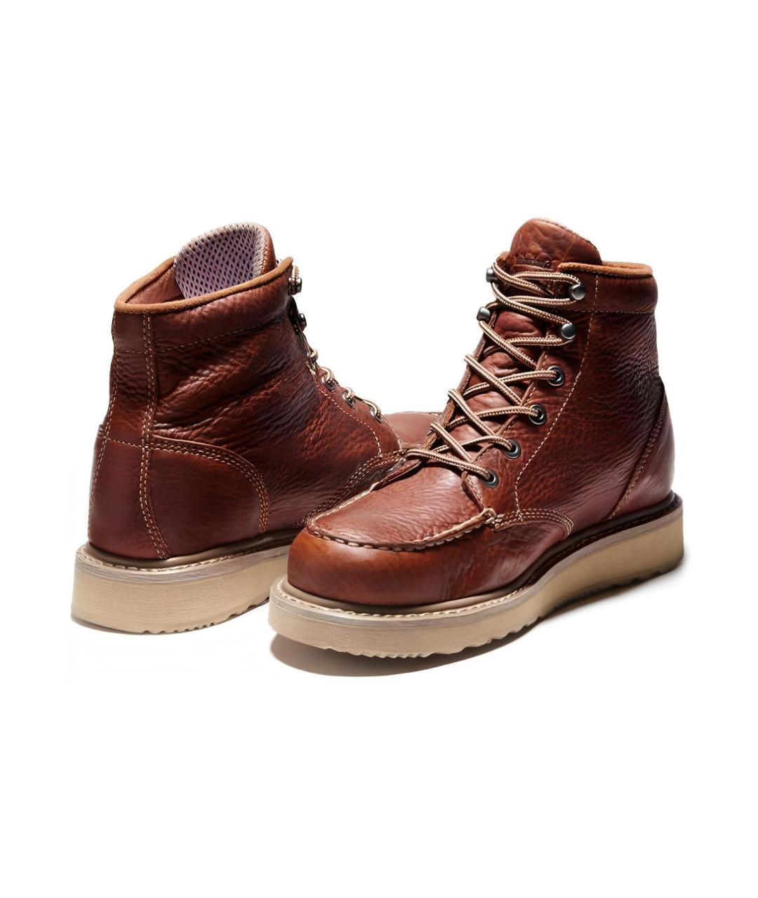 TIMBERLAND Коричневые кожаные высокие ботинки, фото 3