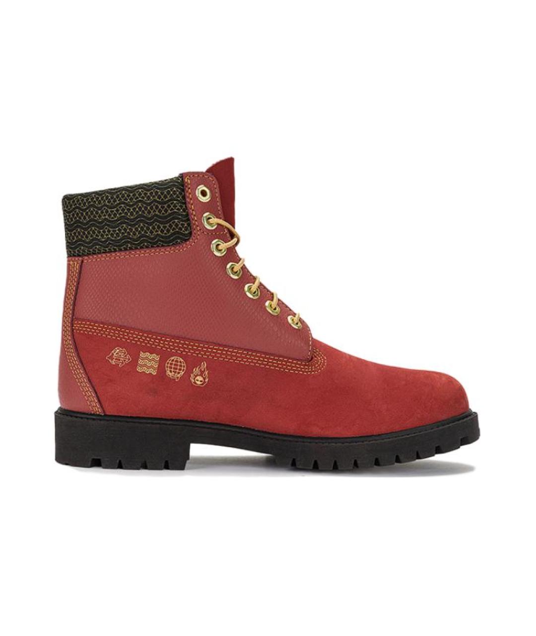 TIMBERLAND Красные высокие ботинки, фото 2