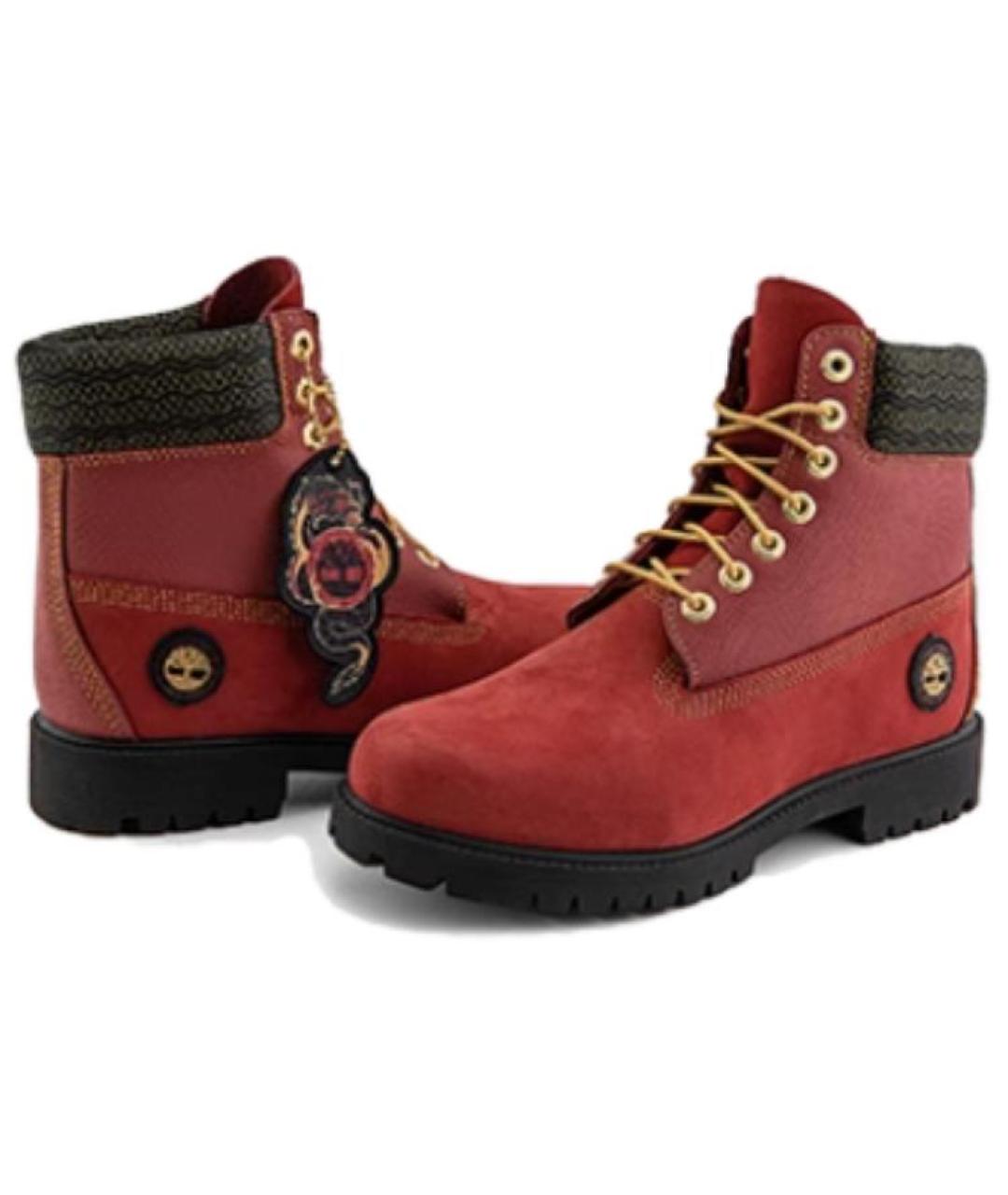 TIMBERLAND Красные высокие ботинки, фото 5