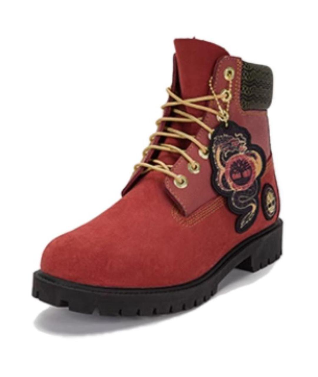 TIMBERLAND Красные высокие ботинки, фото 3