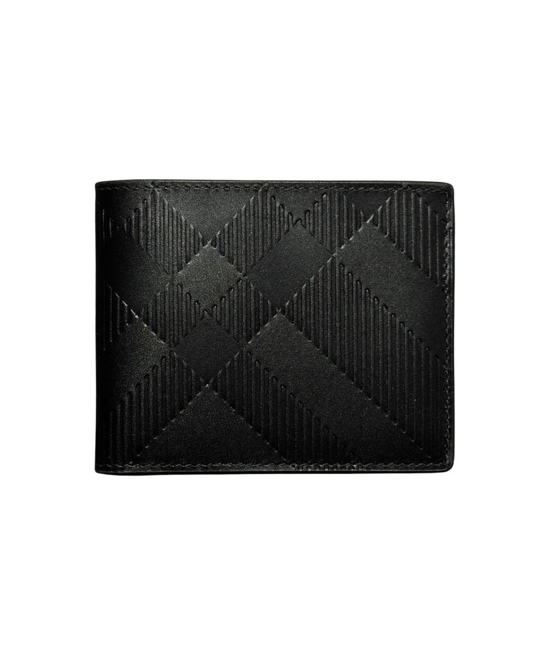 BURBERRY Черный кожаный кошелек, фото 1