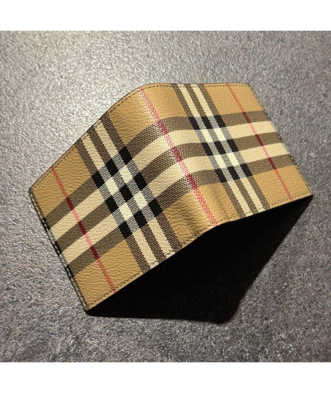 BURBERRY Бежевый кожаный кошелек, фото 5