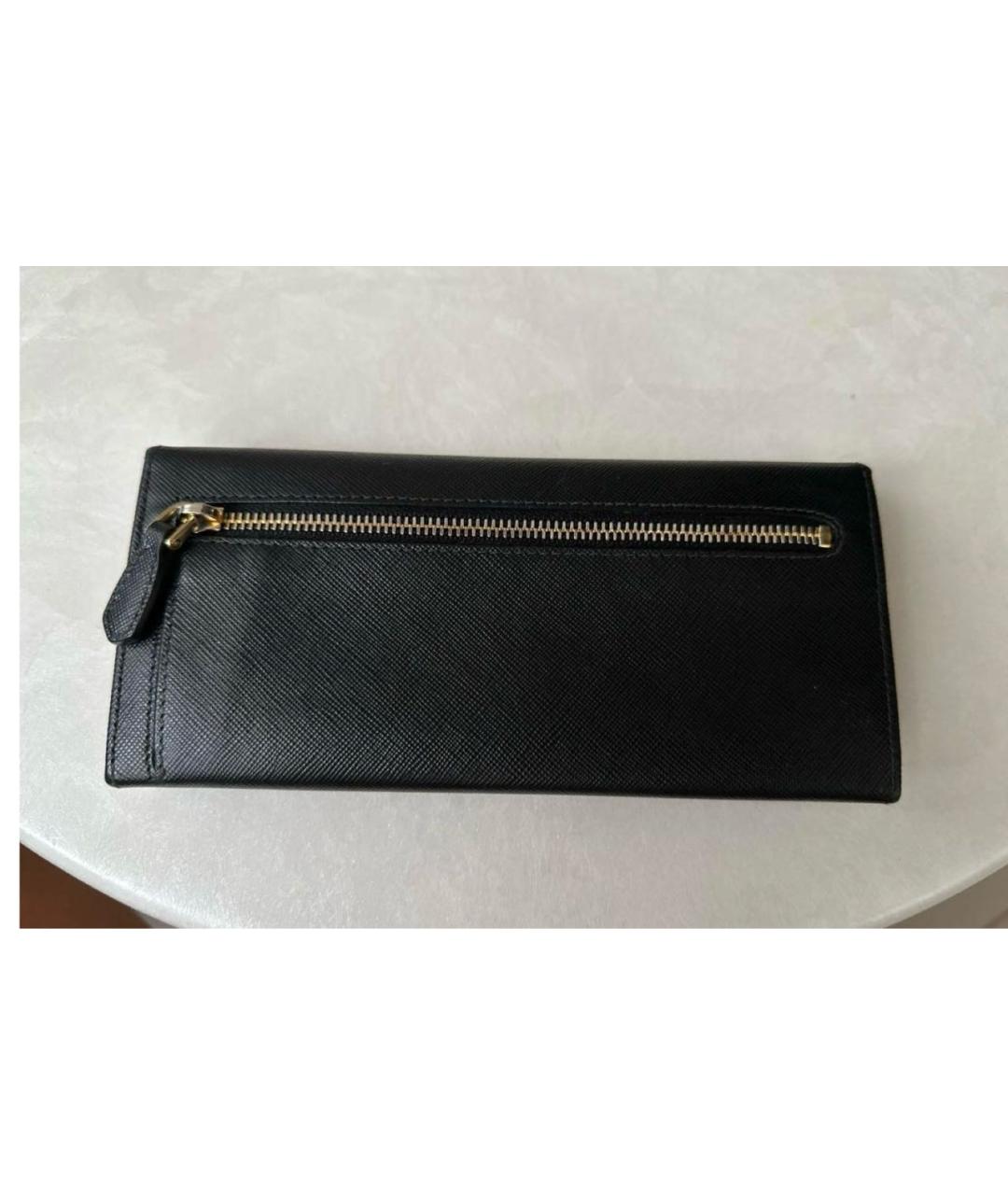 PRADA Черный кожаный кошелек, фото 3