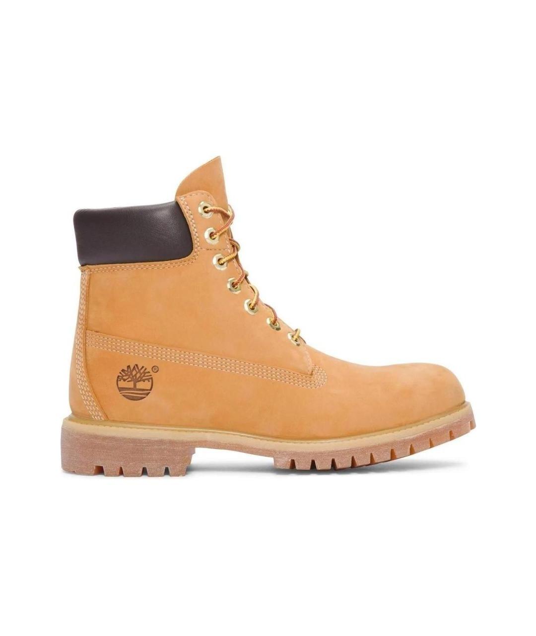 TIMBERLAND Горчичные нубуковые высокие ботинки, фото 1