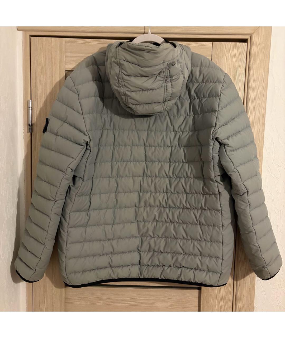 STONE ISLAND Серая хлопковая куртка, фото 2