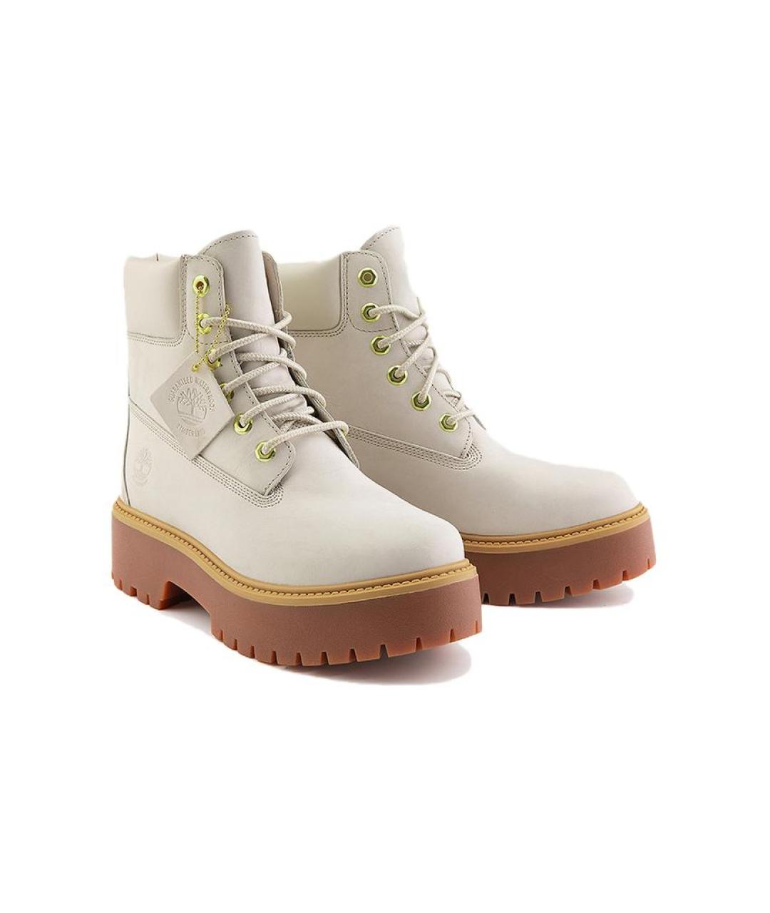 TIMBERLAND Бежевые нубуковые полусапоги, фото 3