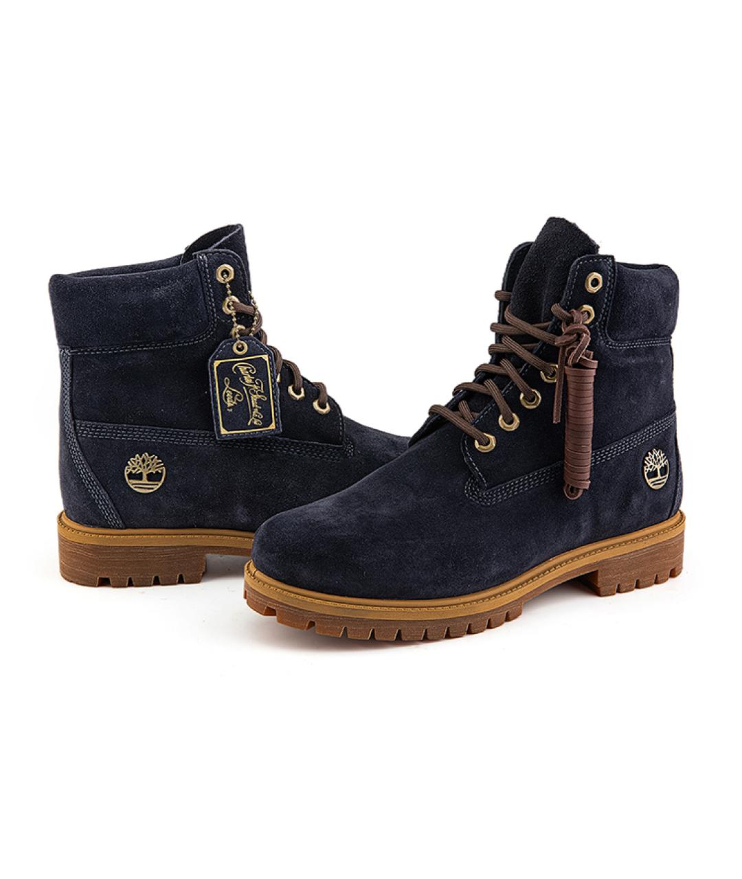 TIMBERLAND Синие замшевые высокие ботинки, фото 5