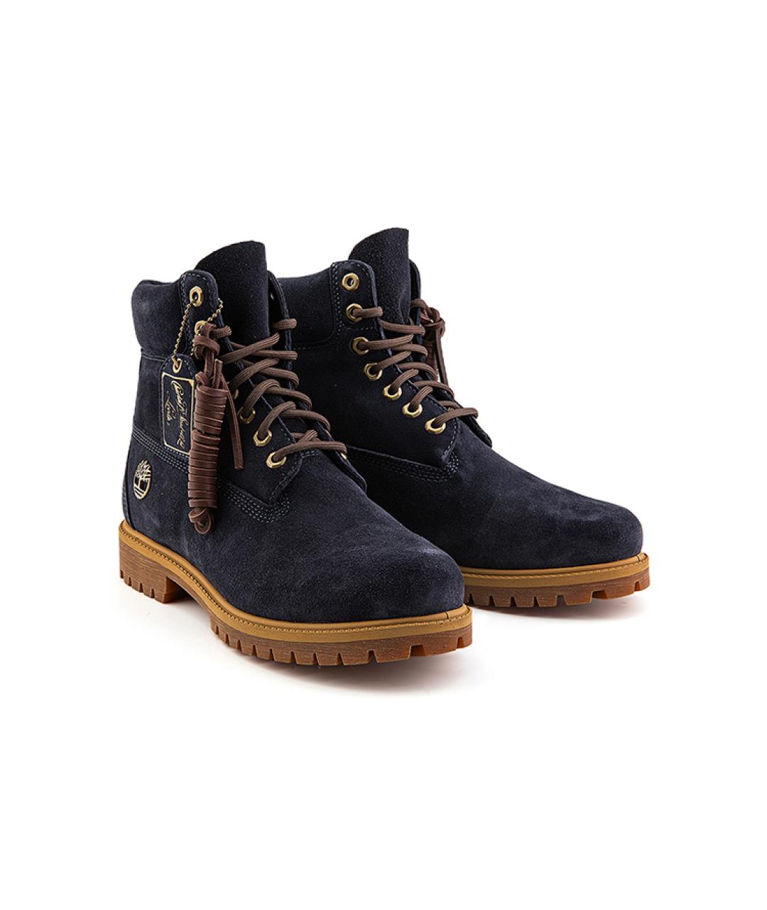 TIMBERLAND Синие замшевые высокие ботинки, фото 4