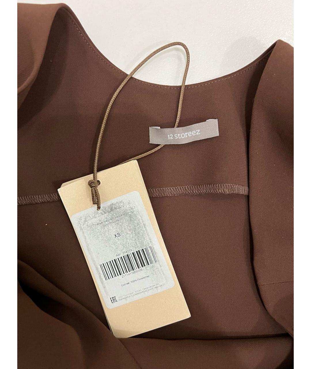 12 STOREEZ Коричневое полиэстеровое повседневное платье, фото 7