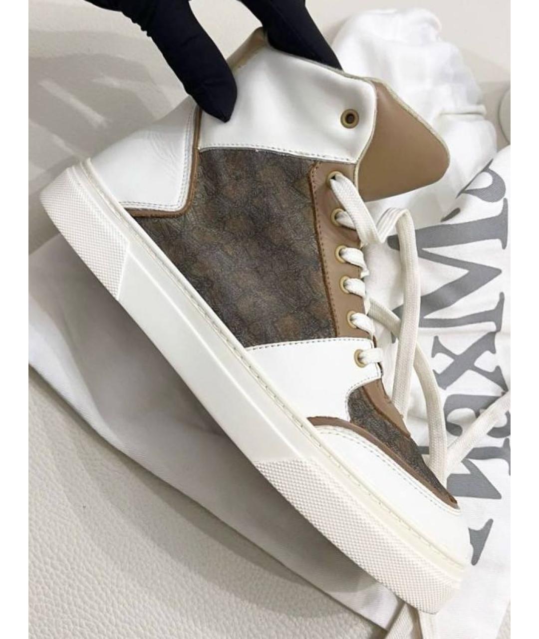 MAX MARA Белые кожаные кеды, фото 2