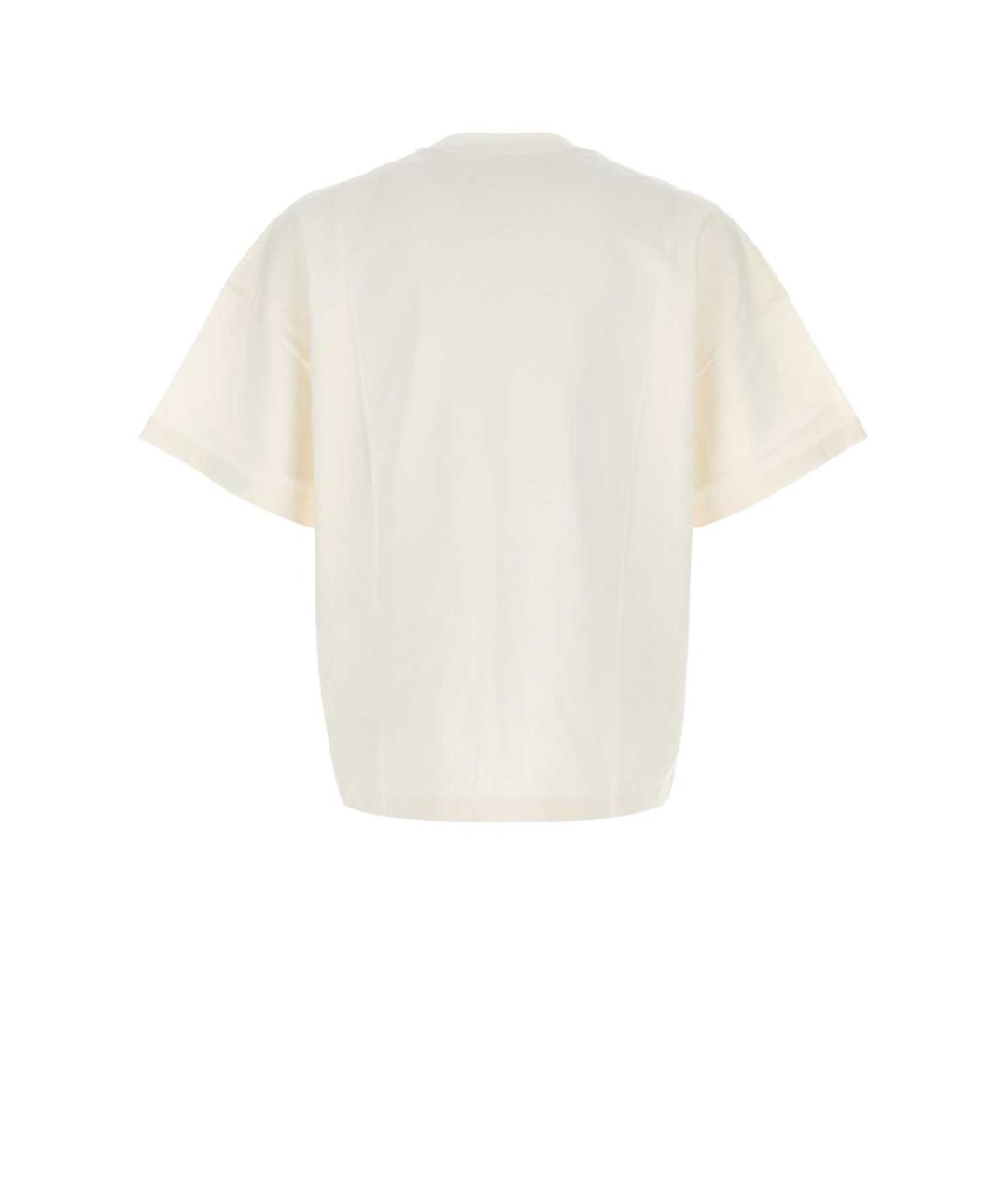 JIL SANDER Белая хлопковая футболка, фото 2