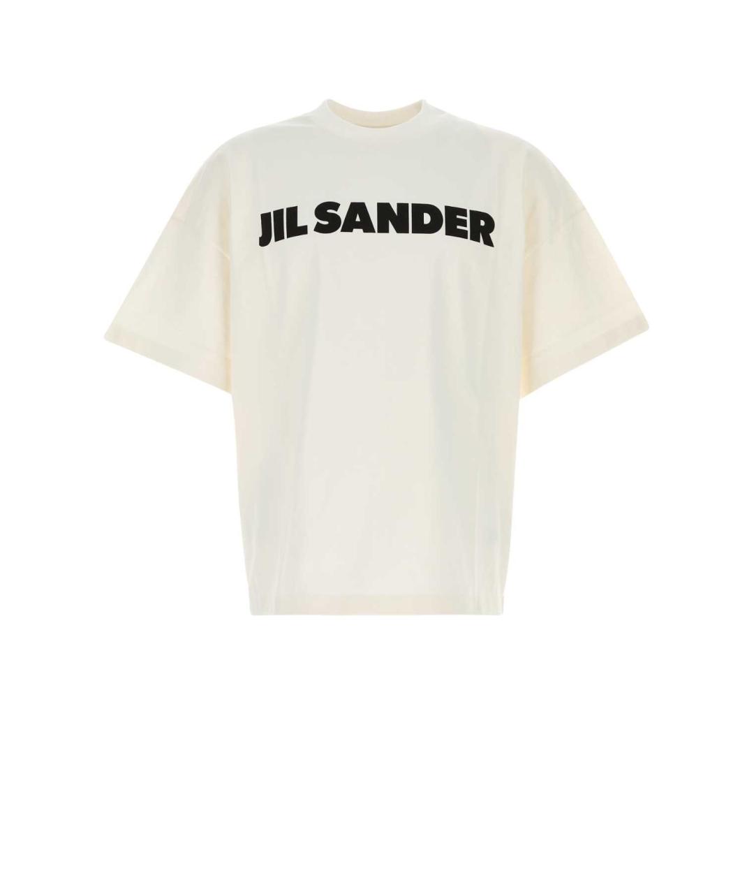 JIL SANDER Белая хлопковая футболка, фото 1