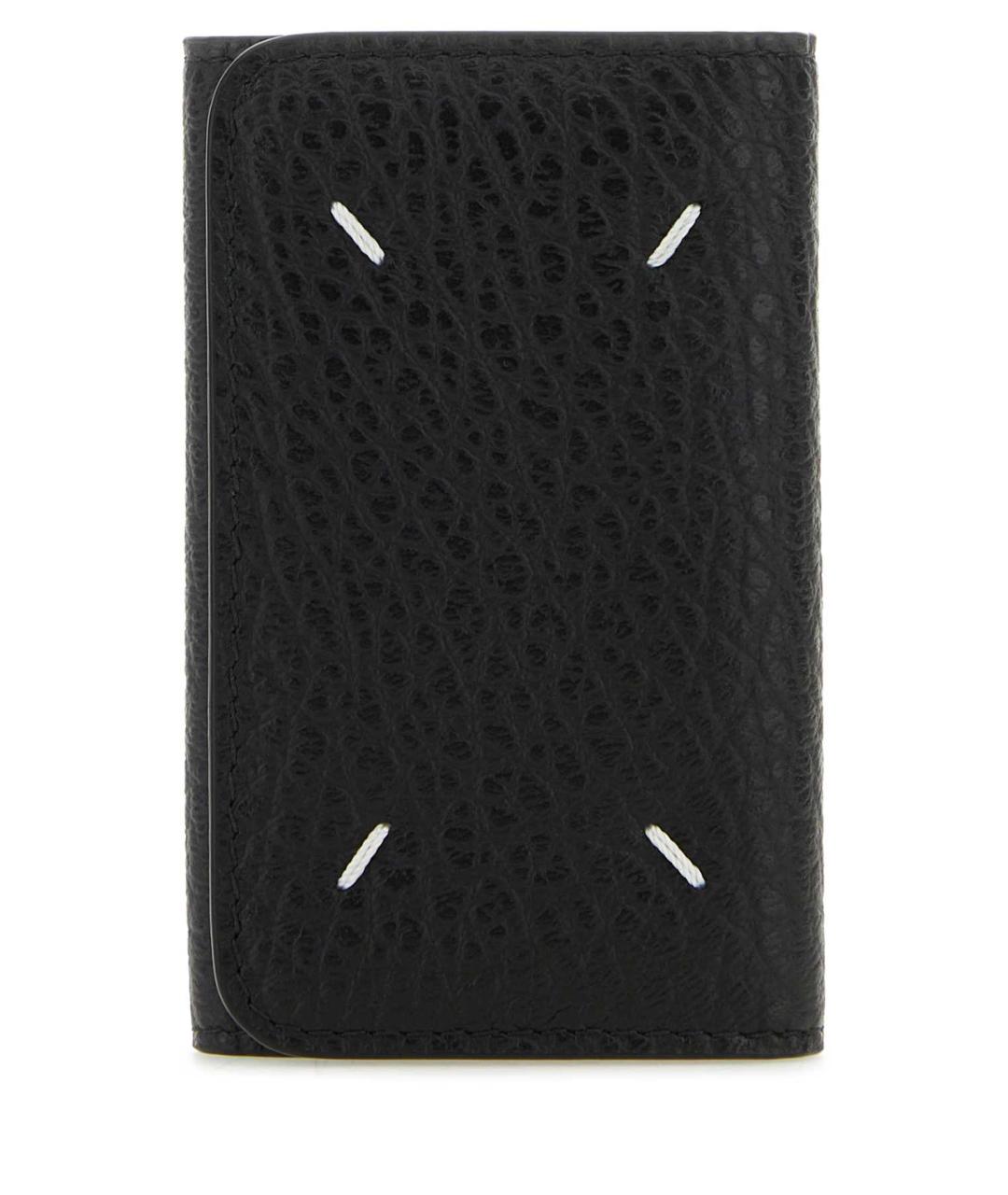 MAISON MARGIELA Черный кожаный кошелек, фото 1