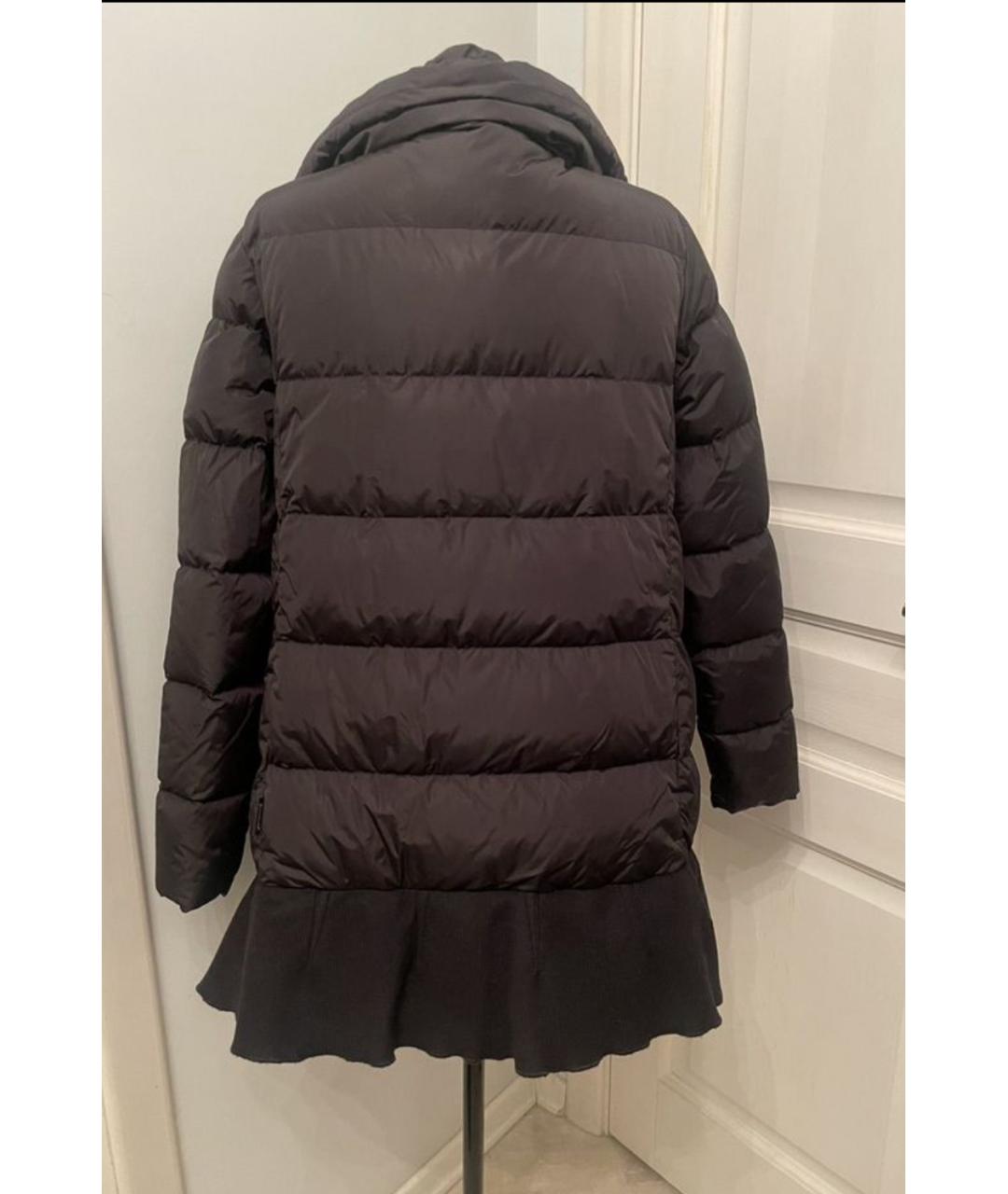 MONCLER Черный синтетический пуховик, фото 3