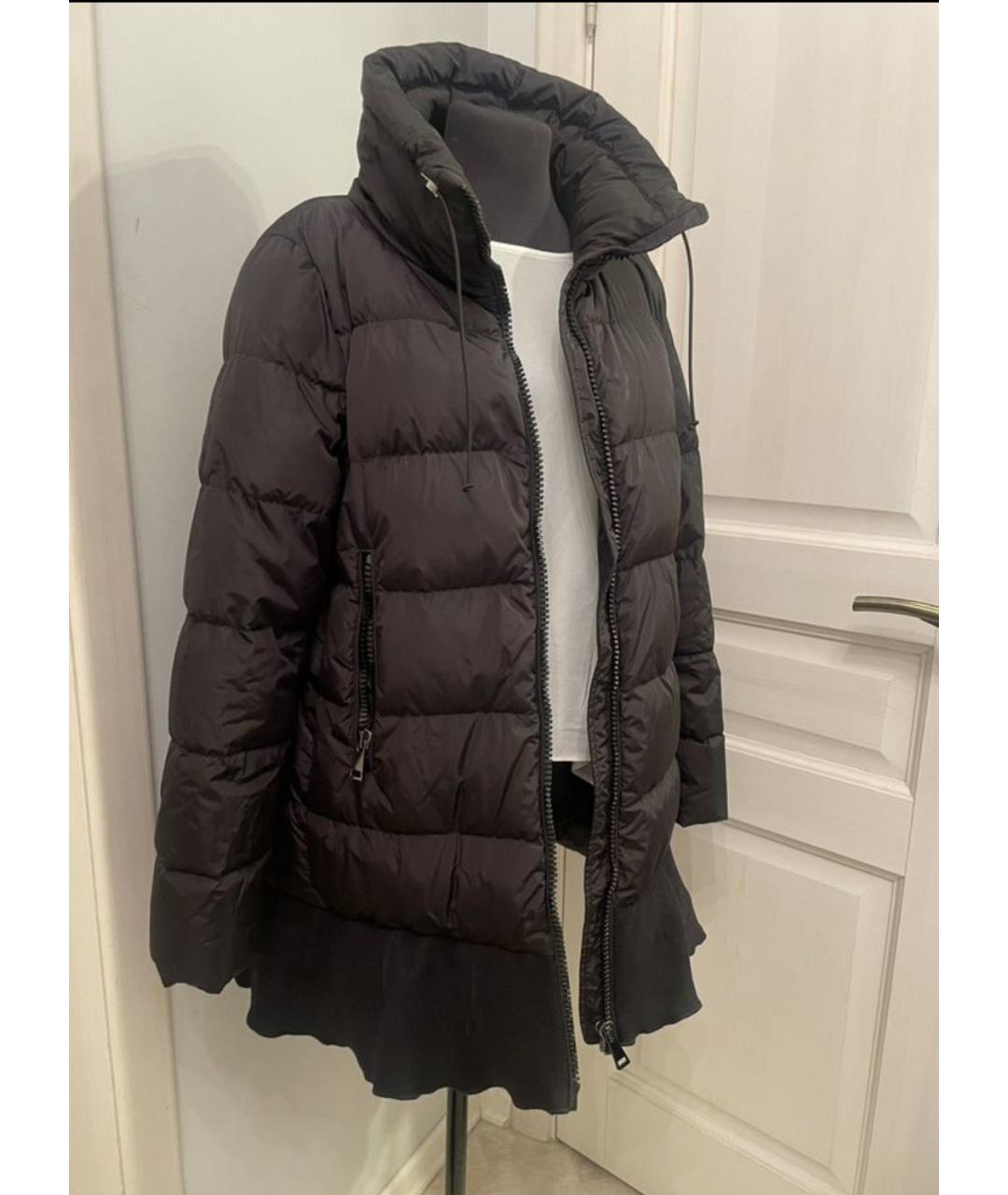 MONCLER Черный синтетический пуховик, фото 2