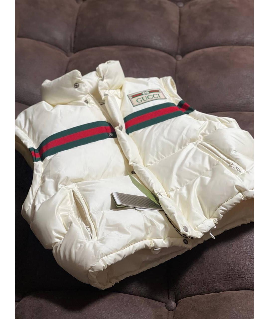 GUCCI Бежевый полиэстеровый пуховик, фото 7