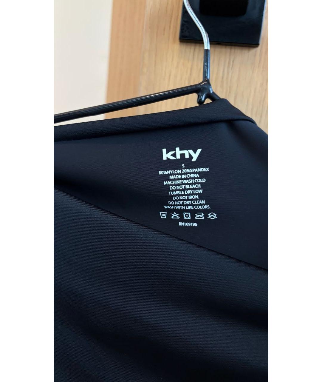 KHY Черная хлопковая футболка, фото 5