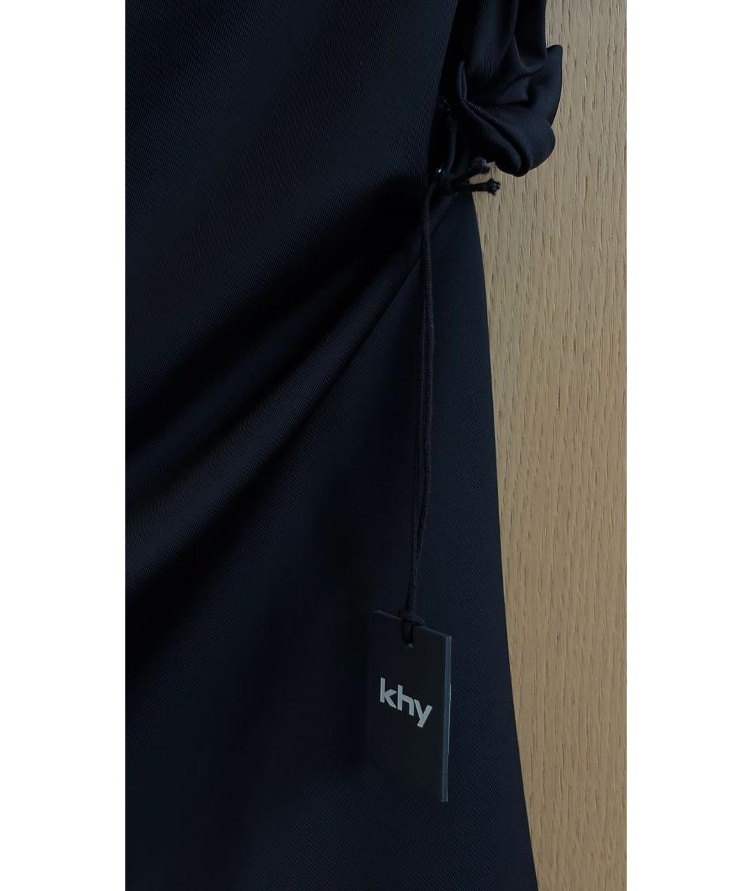 KHY Черная хлопковая футболка, фото 4