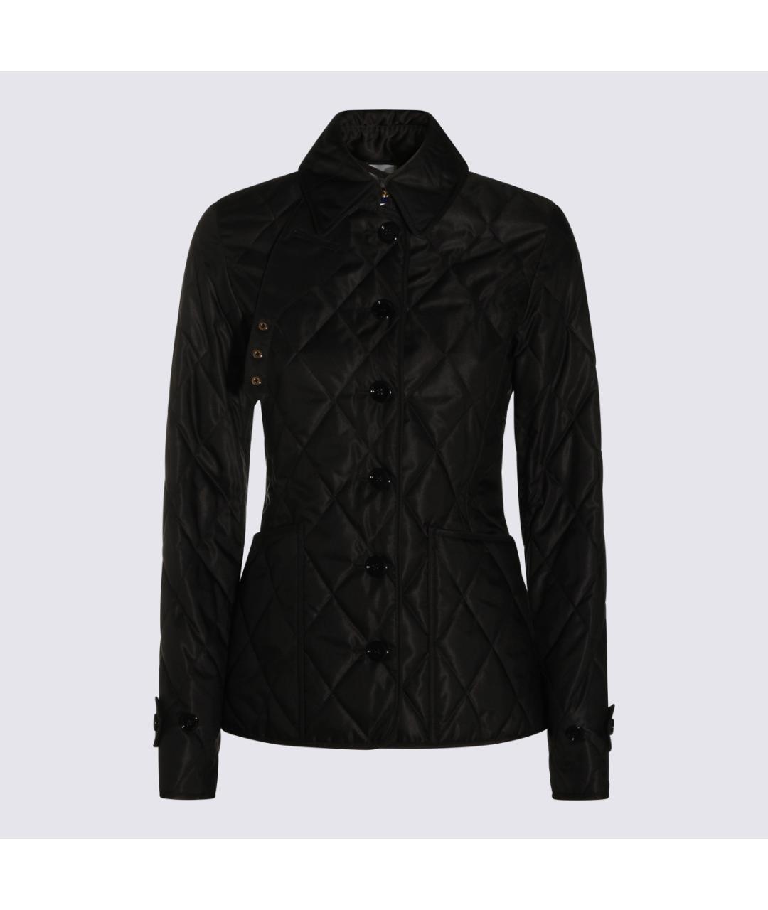 BURBERRY Черная полиэстеровая куртка, фото 5