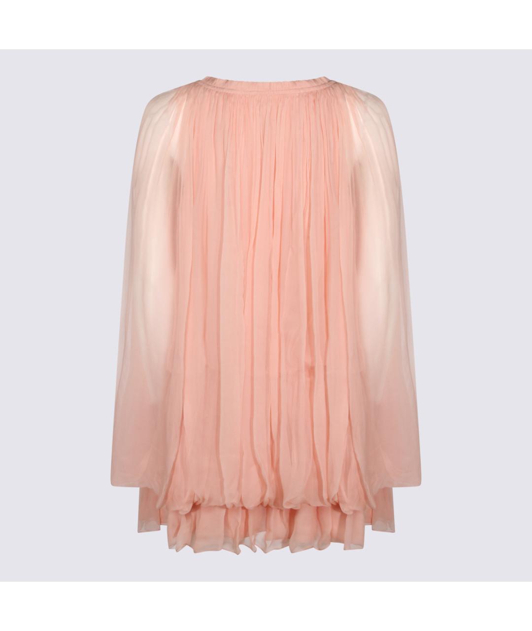 CHLOE Розовое шелковое платье, фото 2