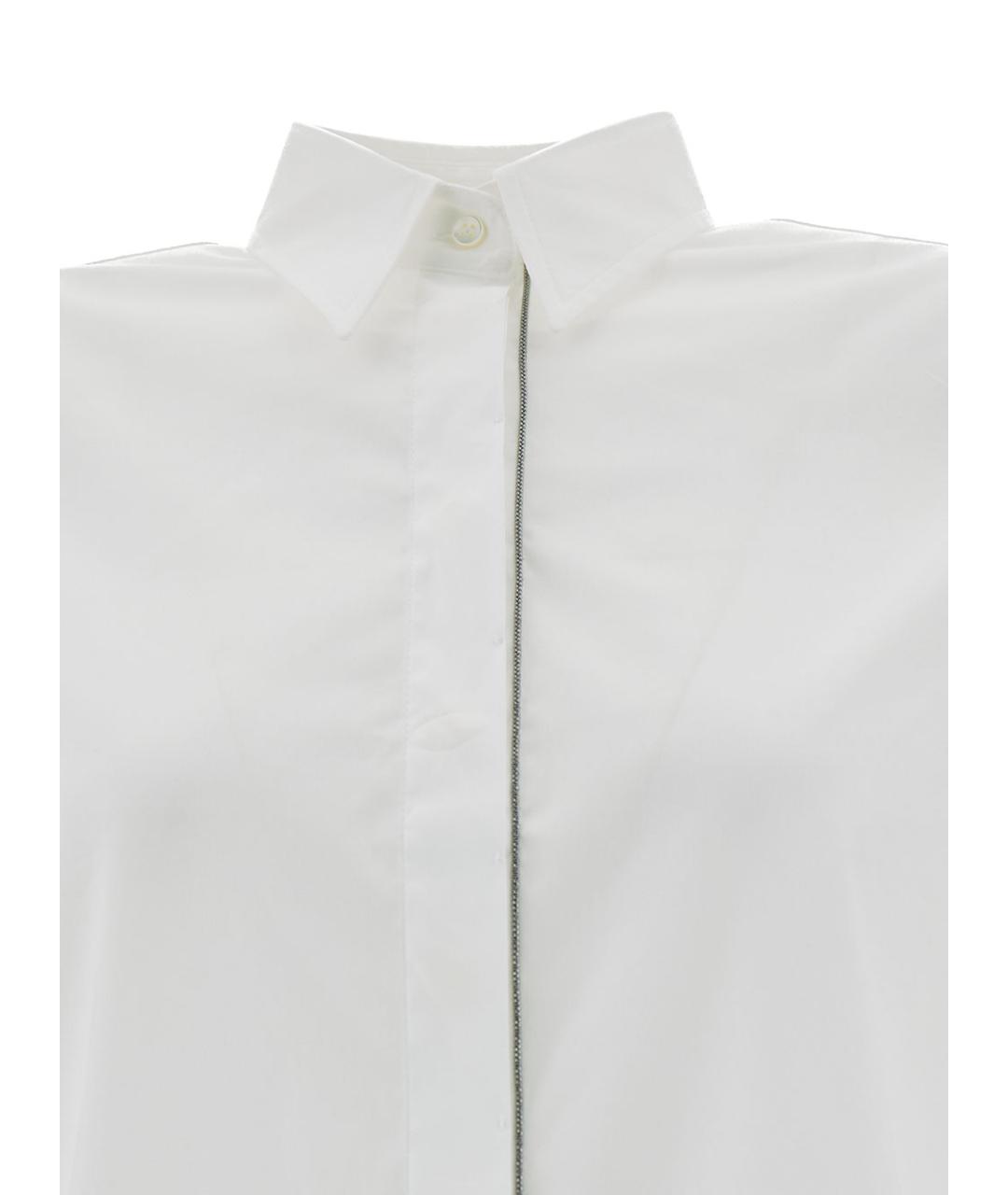 BRUNELLO CUCINELLI Белая хлопковая рубашка, фото 3