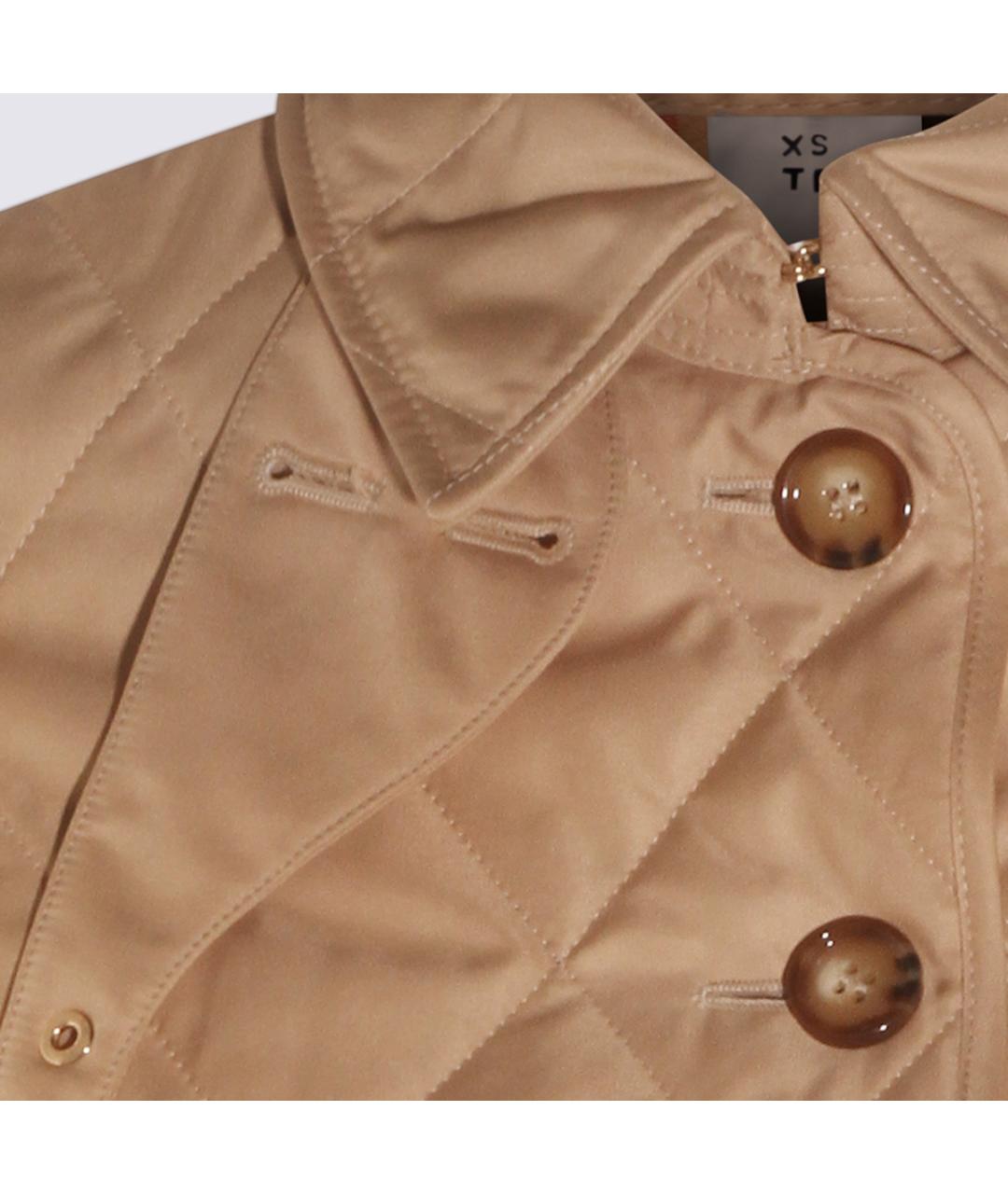 BURBERRY Бежевая полиэстеровая куртка, фото 4