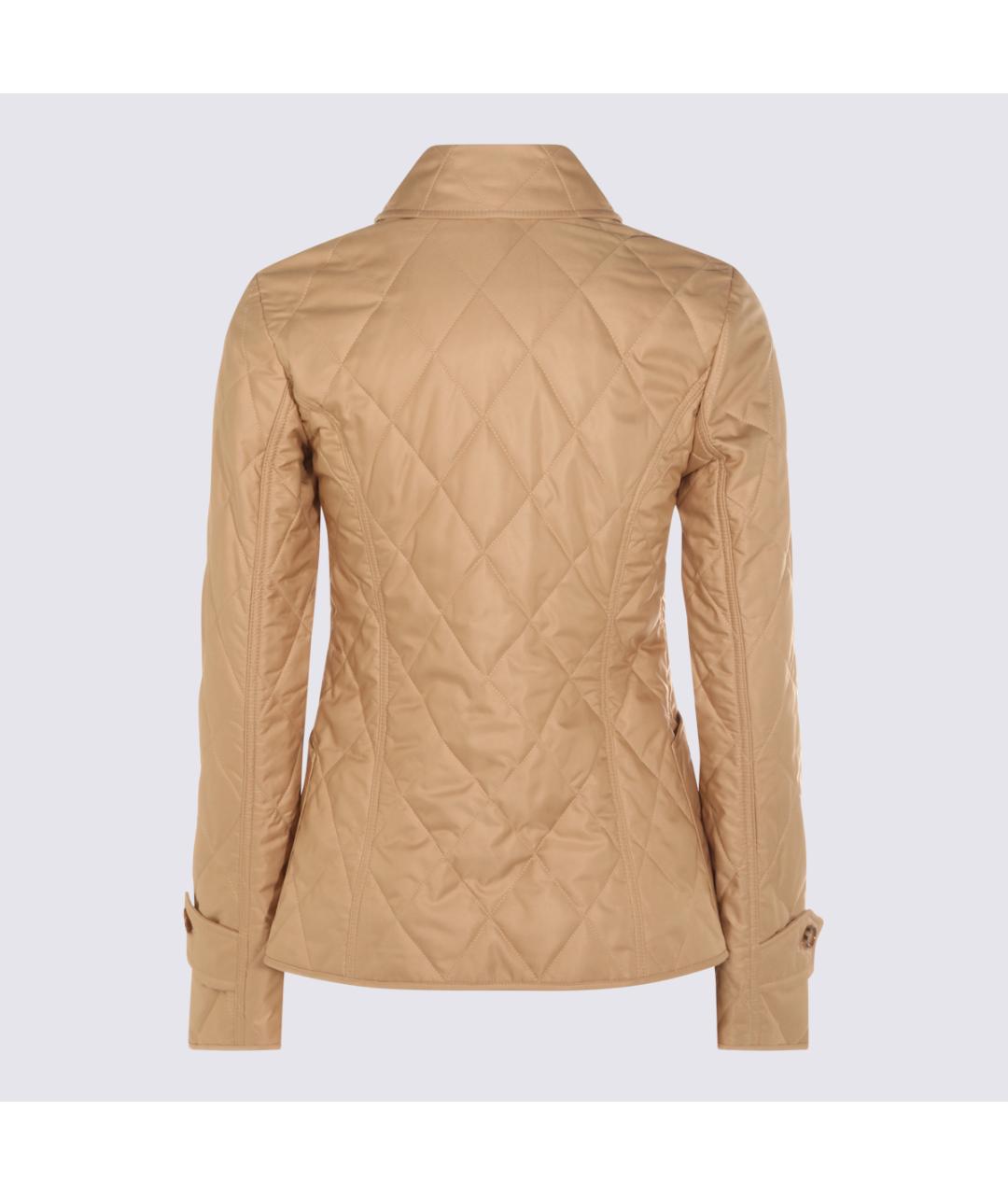 BURBERRY Бежевая полиэстеровая куртка, фото 2
