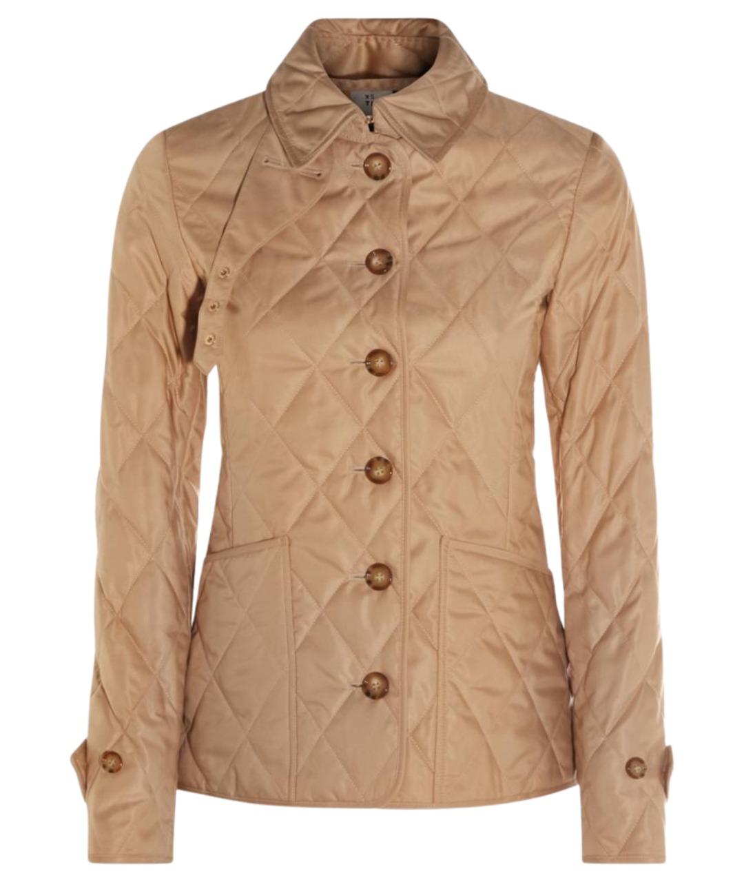 BURBERRY Бежевая полиэстеровая куртка, фото 1