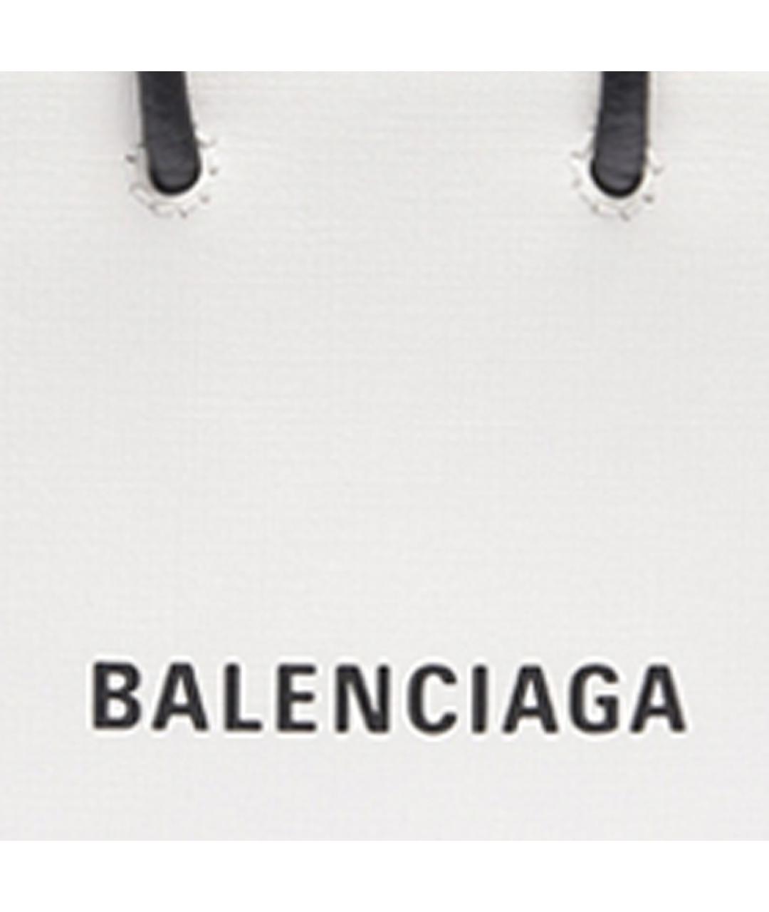 BALENCIAGA Белая кожаная сумка через плечо, фото 5