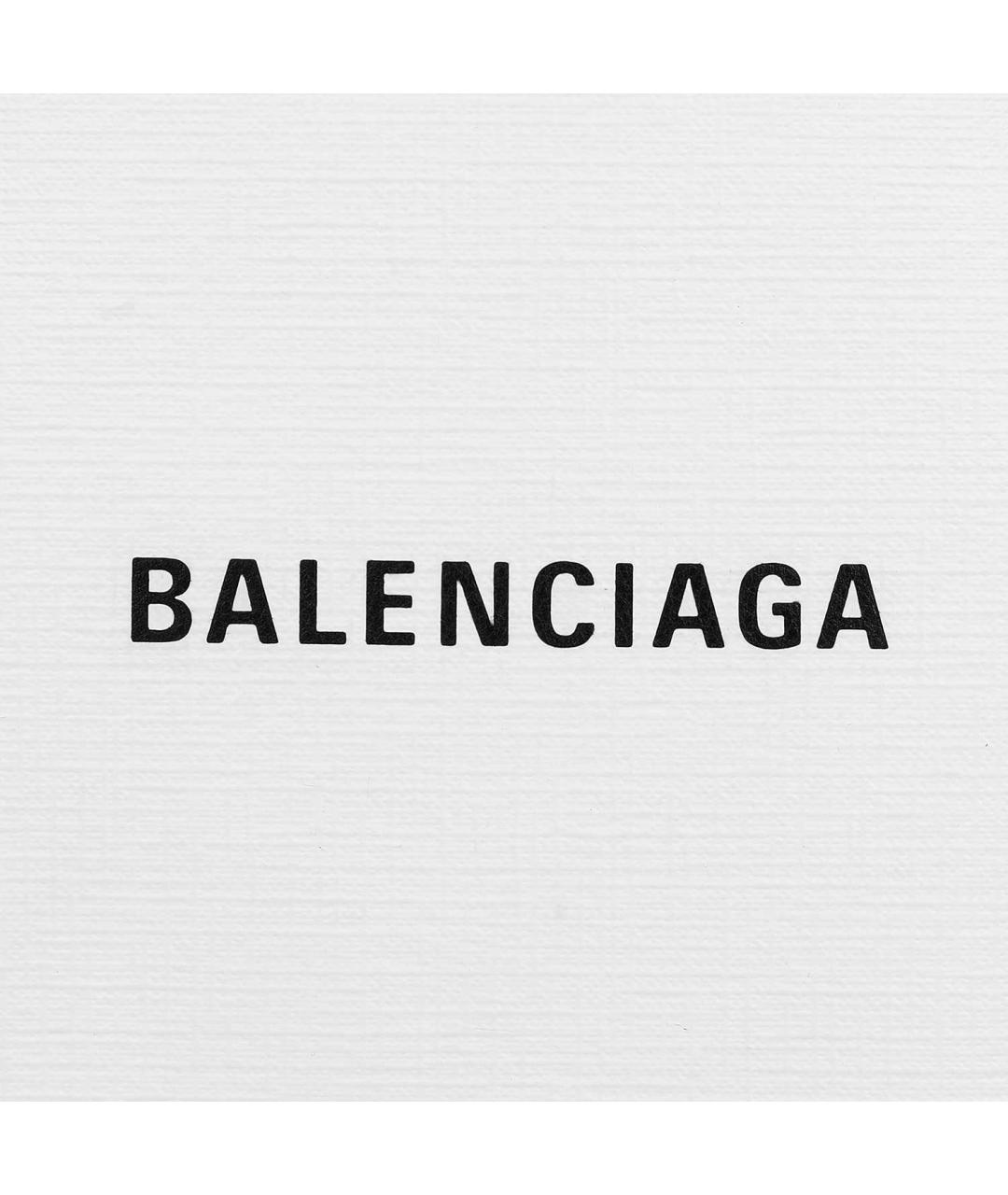 BALENCIAGA Белая кожаная сумка через плечо, фото 6